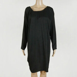 Ann Demulemeester Black Long Sleeve Midi Dress